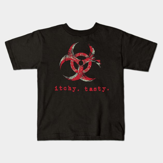 Resident Evil "Itchy. Tasty." Kids T-Shirt by LittleBearArt